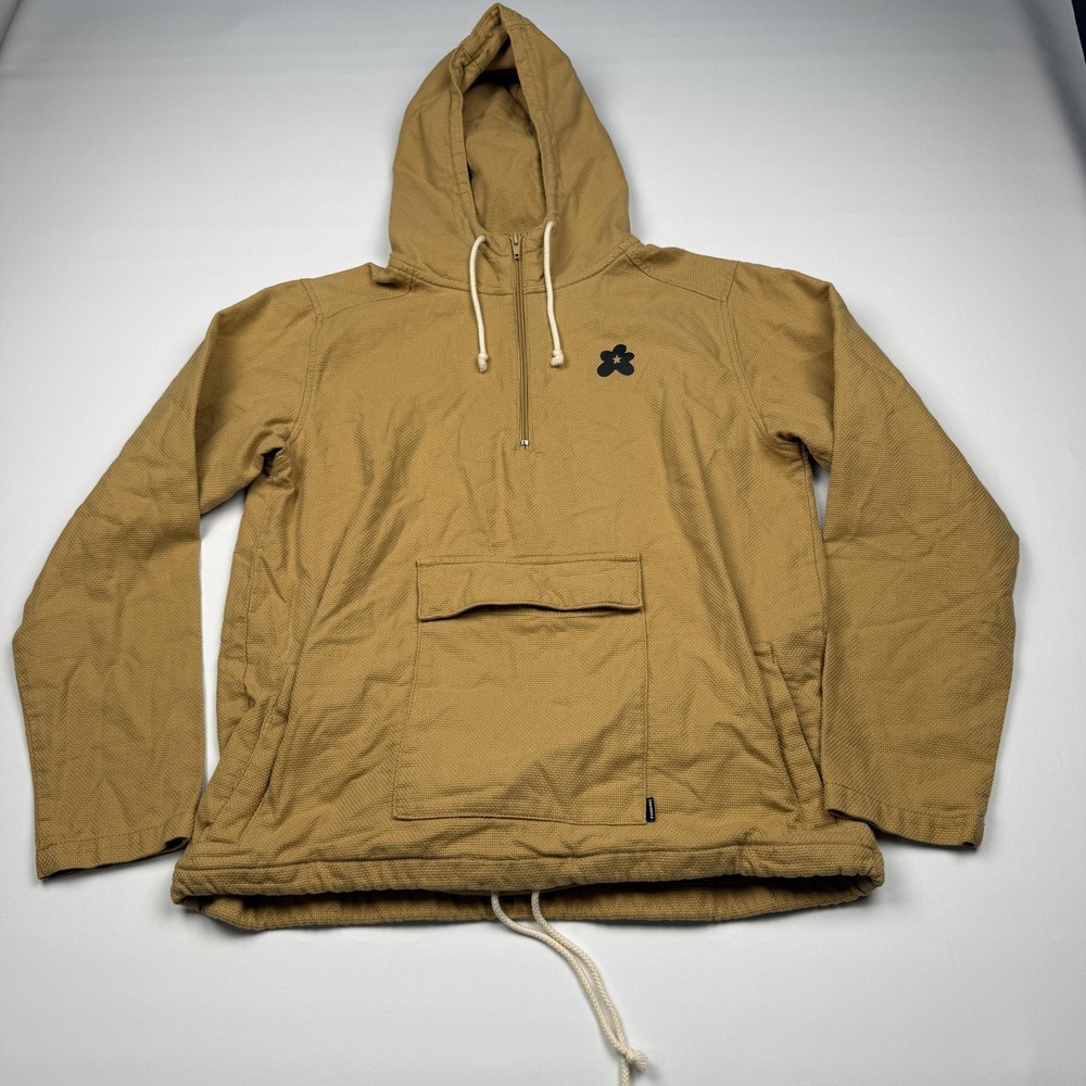 Converse Hoodie Mens Medium Brown 1/4 Zip Golf Le Fleur Tyler The Creator